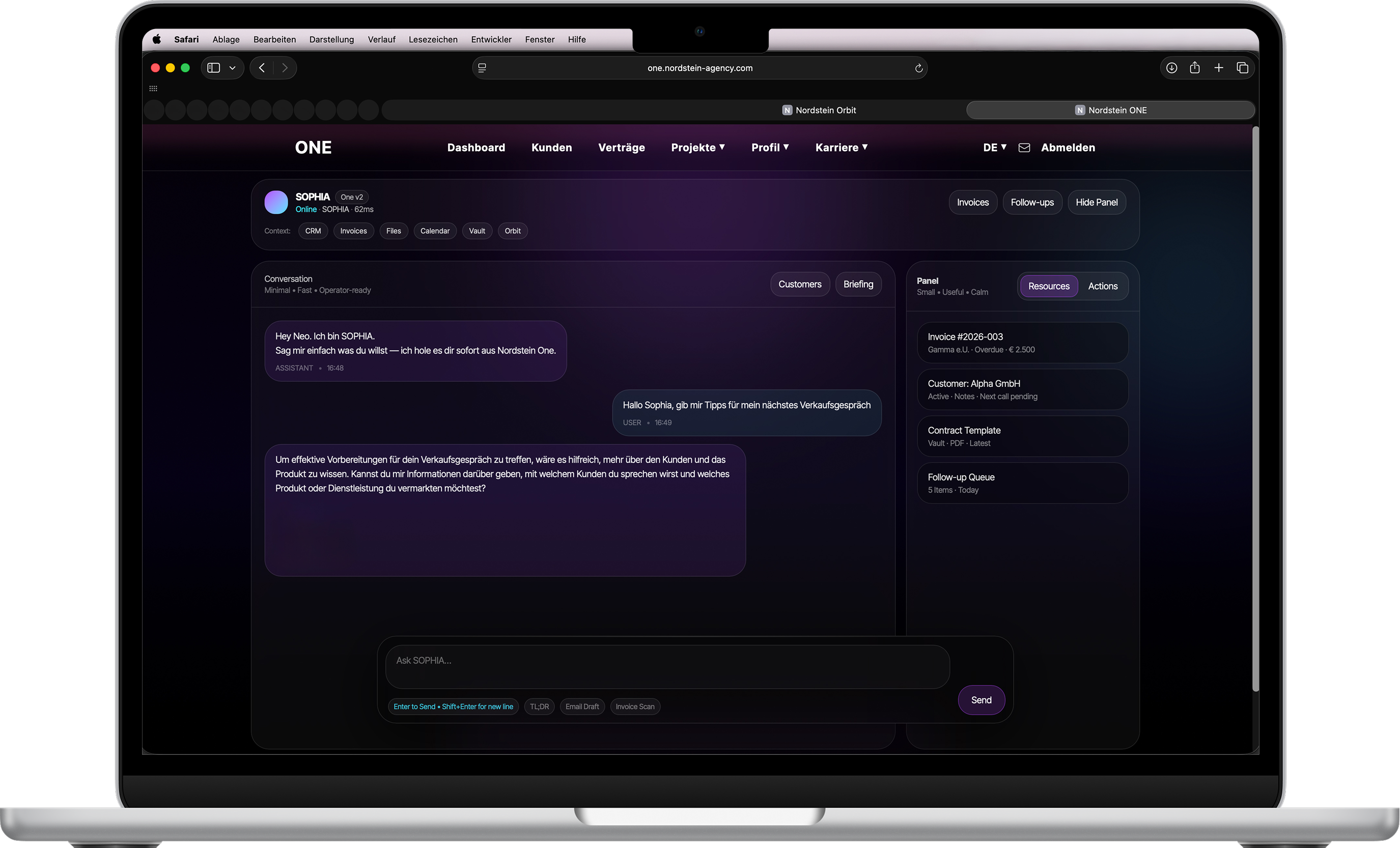 Nordstein Intelligence Dashboard